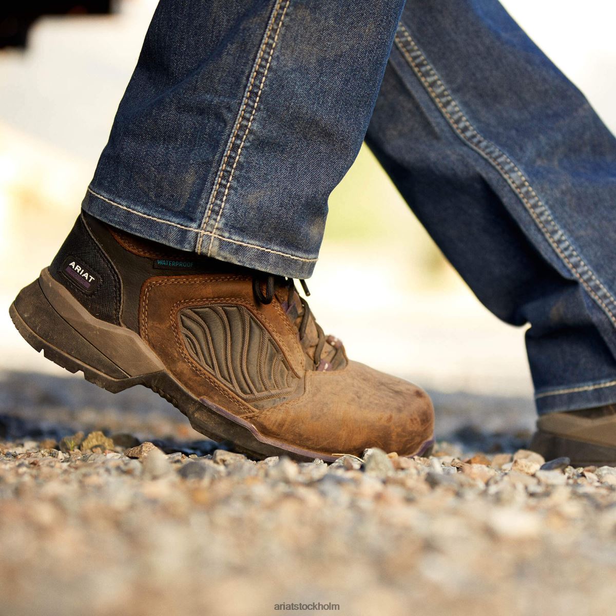 Skodon Ariat armeringsjärn flex 6\" vattentät arbetsstövel i kolstål mörkbrun kvinnor F04842397