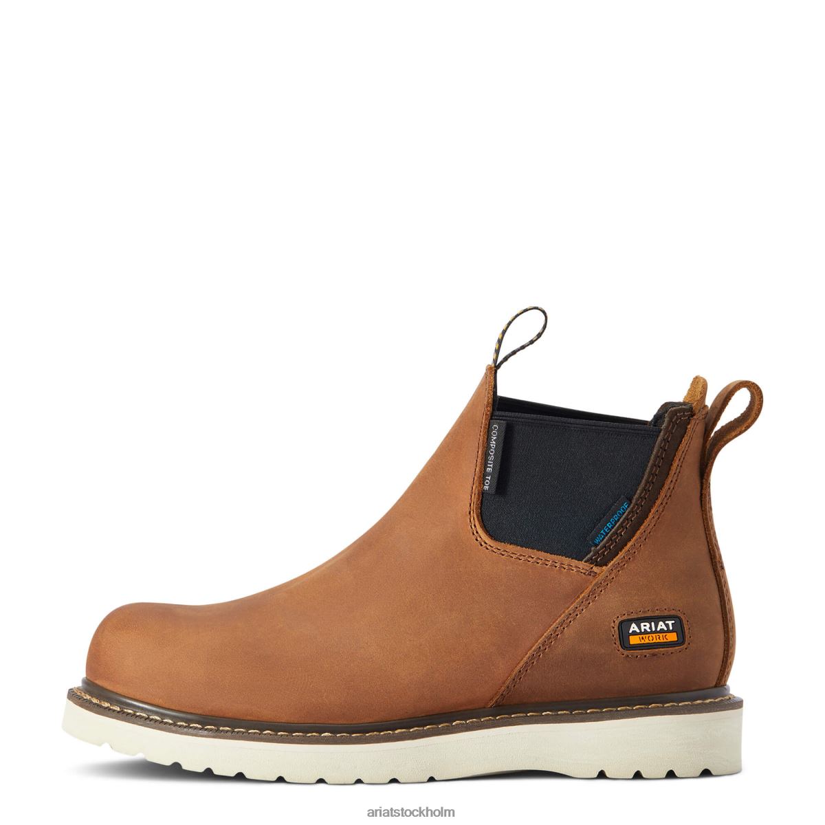Skodon Ariat armeringsjärn wedge chelsea vattentät komposit tå arbetsstövel åldrad honung kvinnor F04842380