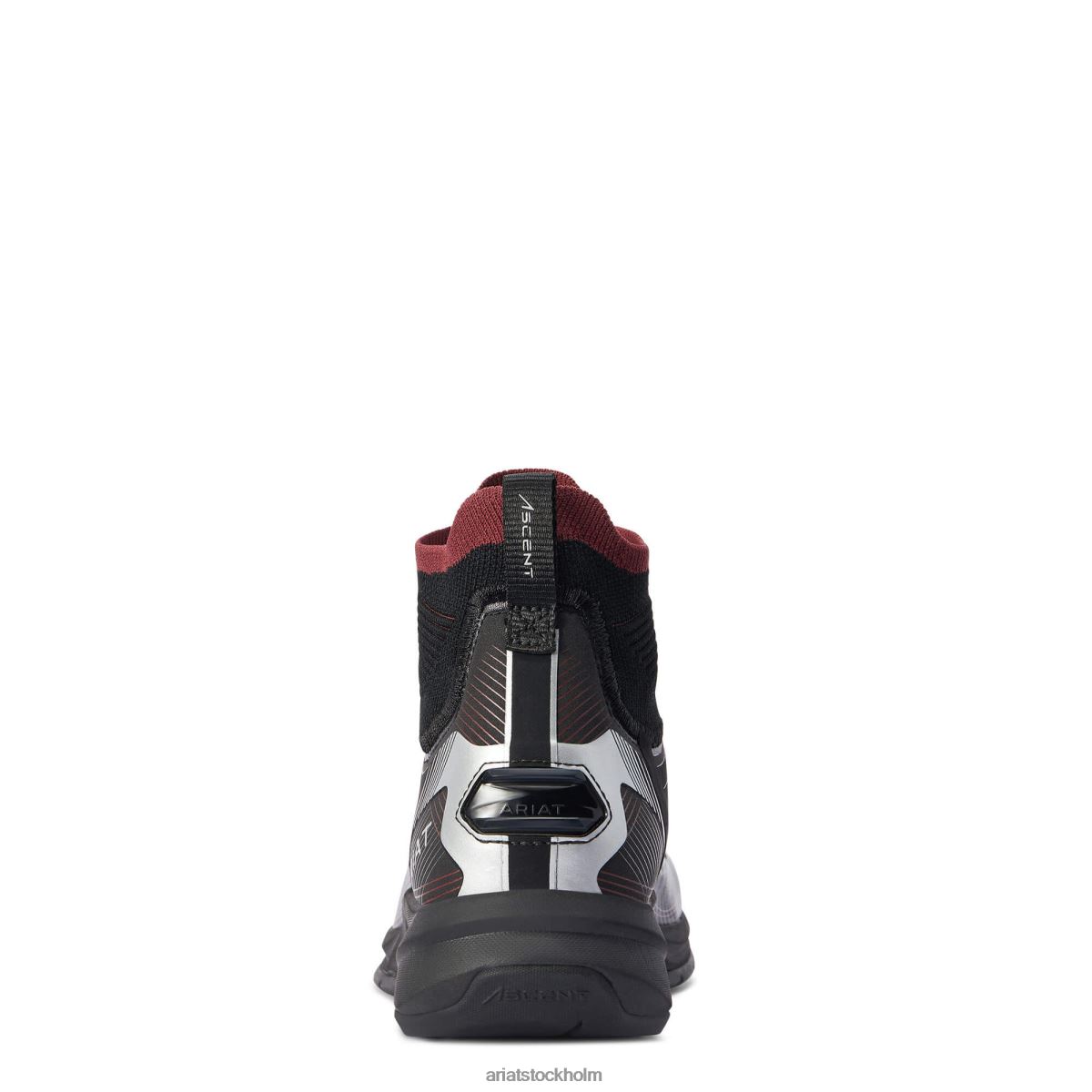 Skodon Ariat ascent paddock stövel svart/vinröd kvinnor F04842341