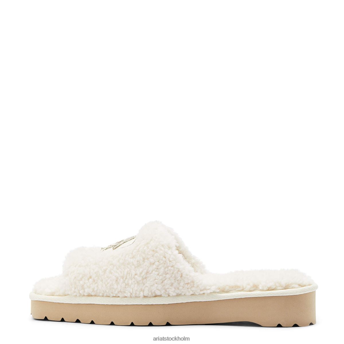 Skodon Ariat mysig chic toffel med fyrkantig tå luddig kräm kvinnor F04842495
