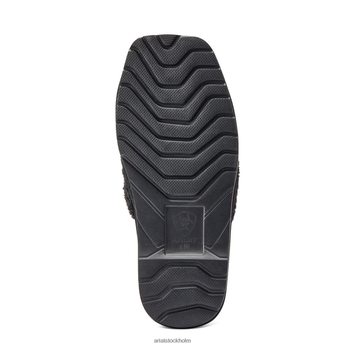 Skodon Ariat mysig chic toffel med fyrkantig tå luddigt svart kvinnor F04842485