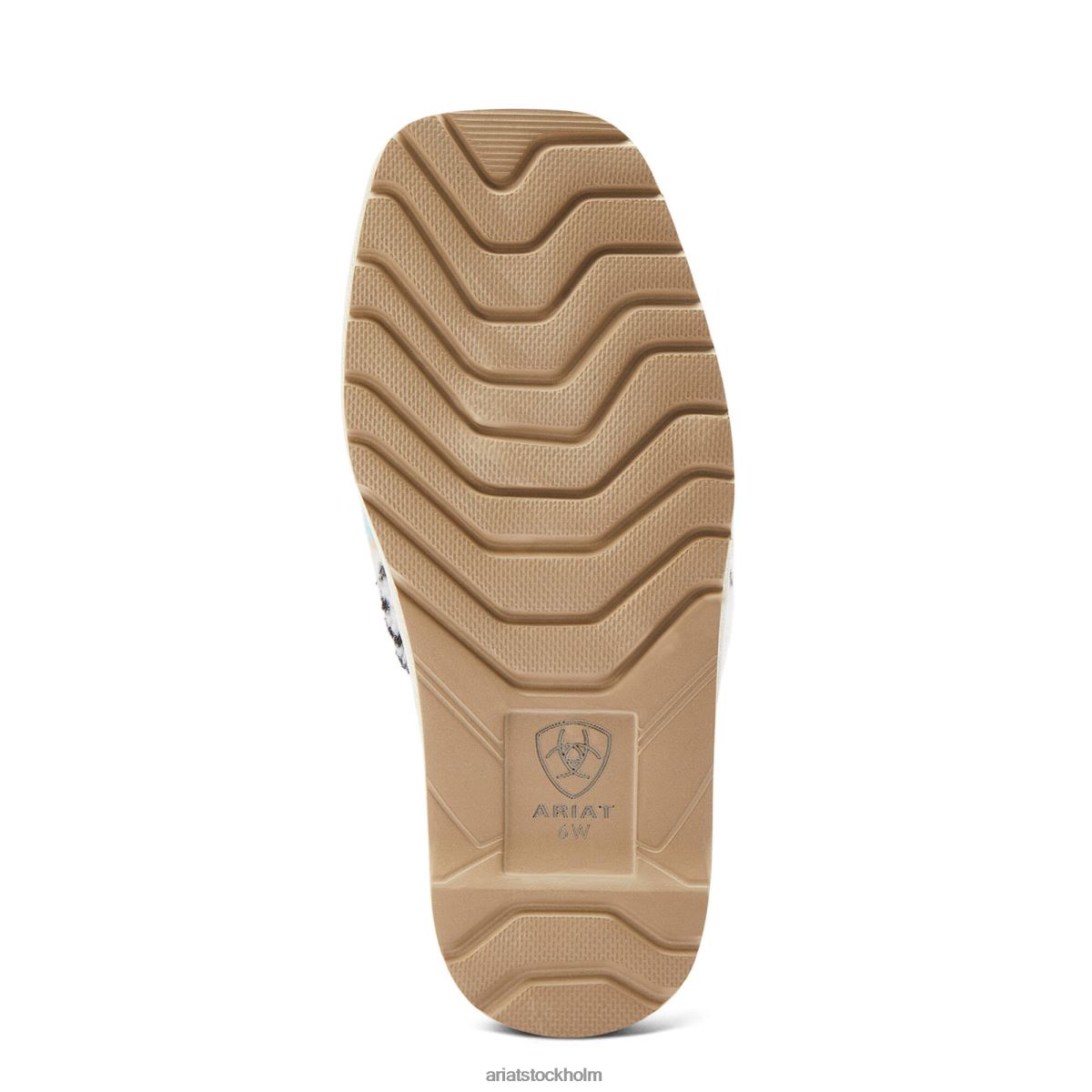 Skodon Ariat mysig chic toffel med fyrkantig tå luddigt sydvästtryck kvinnor F04842478