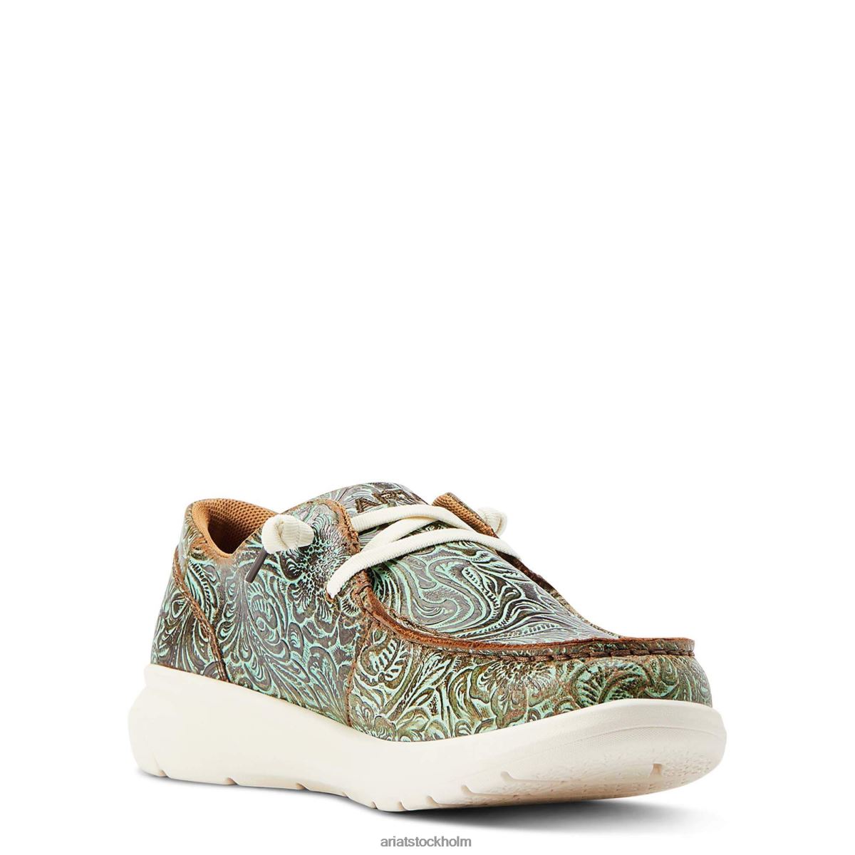 Skodon Ariat hej 2 vintage turq blommig relief kvinnor F04842417