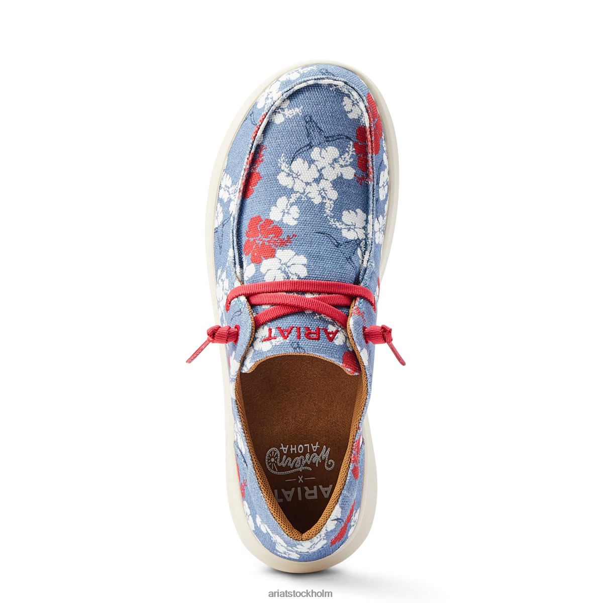 Skodon Ariat hilo western aloha röd vit och blå pareau prin kvinnor F04842457