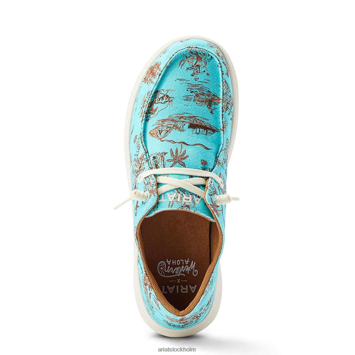 Skodon Ariat hilo western aloha turkos paniolotryck kvinnor F04842460