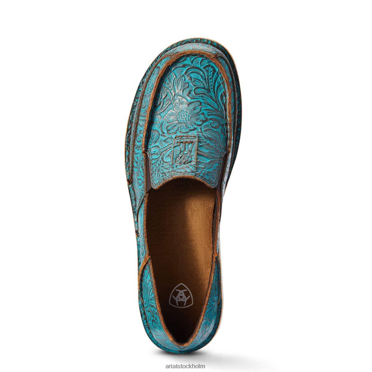Skodon Ariat kryssare 2 borstad turq blommig relief kvinnor F04842434