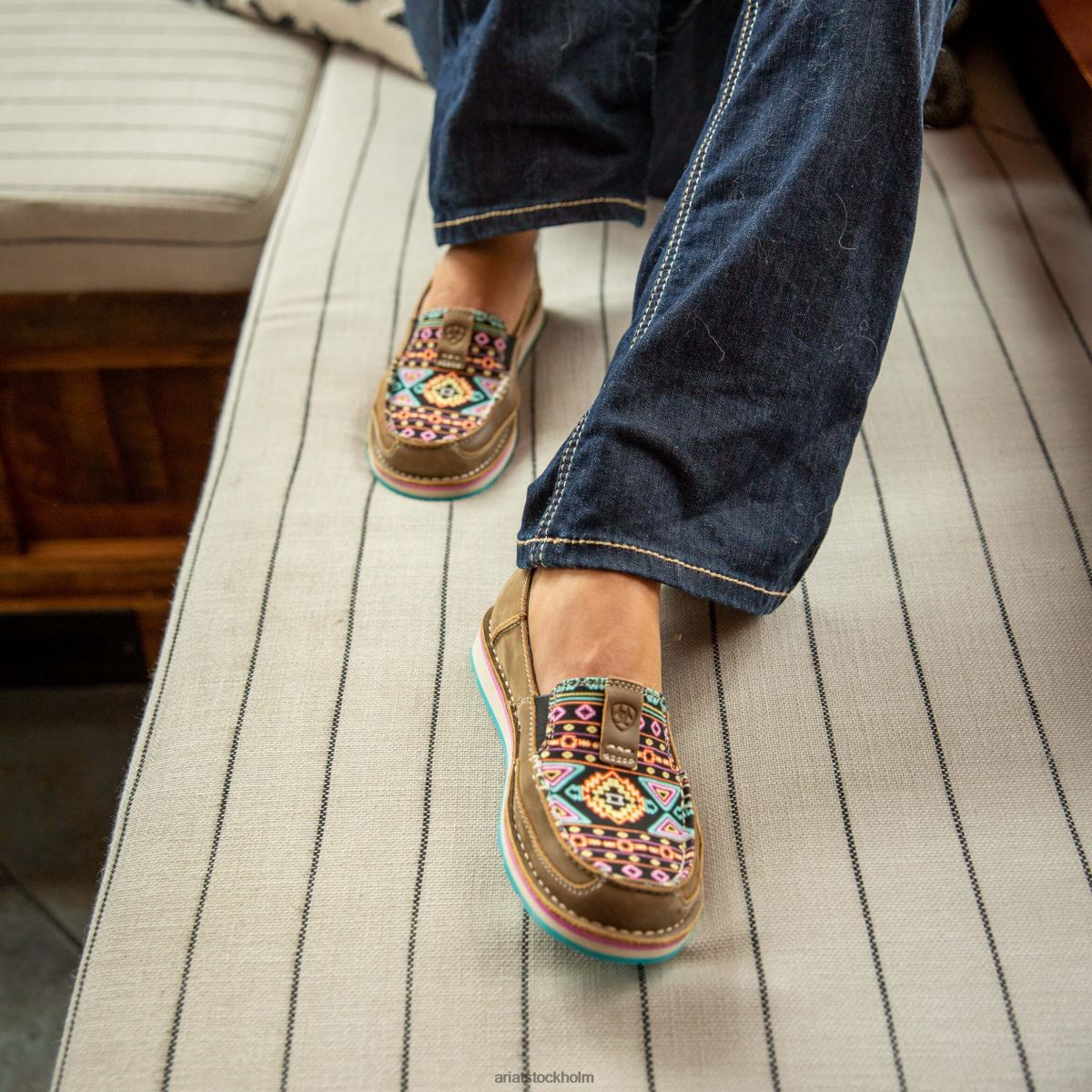 Skodon Ariat kryssare 2 bruna bombplan/neonljus kvinnor F04842436