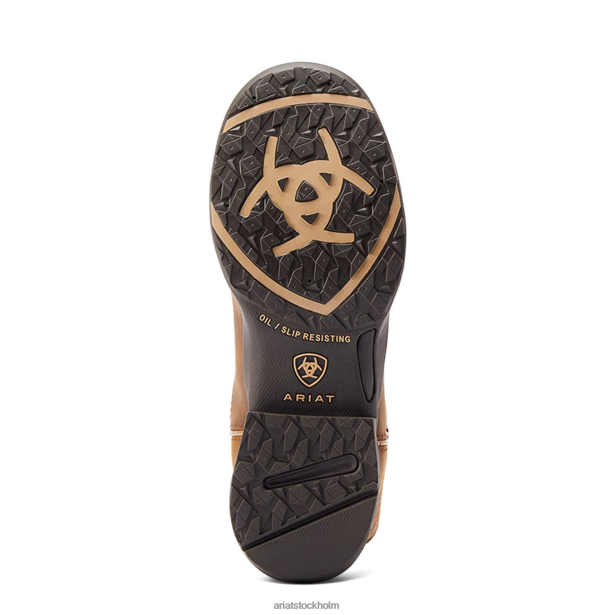 Skodon Ariat anthem rund tå shortie vattentät westernstövel glaserad brun kvinnor F04842102