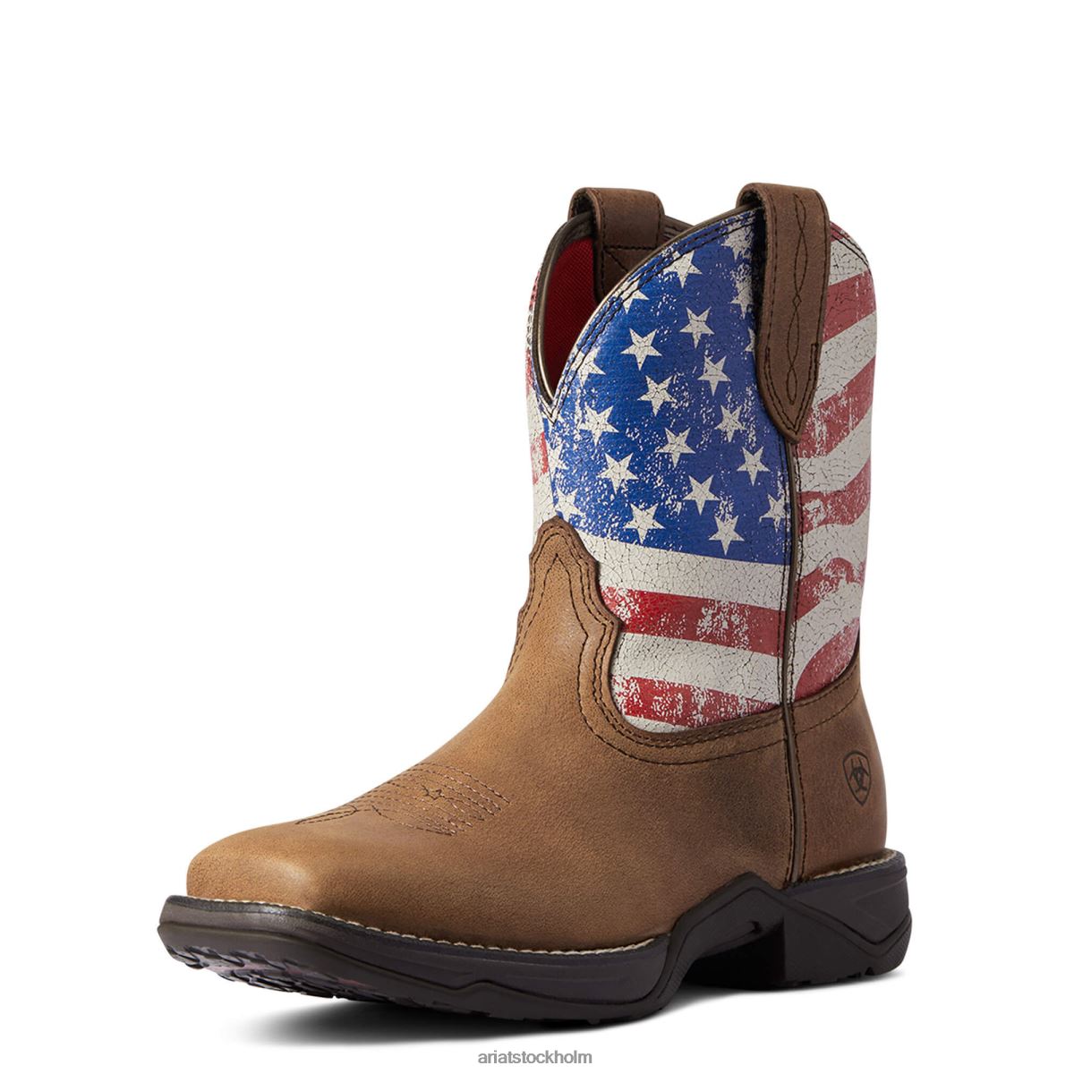Skodon Ariat anthem shortie patriot westernstövel rödbrun kvinnor F04842156