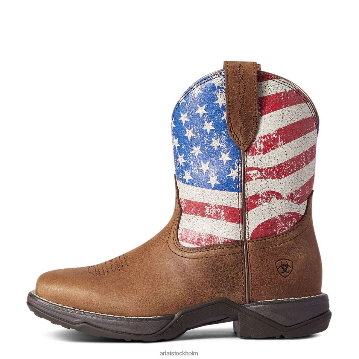 Skodon Ariat anthem shortie patriot westernstövel rödbrun kvinnor F04842156