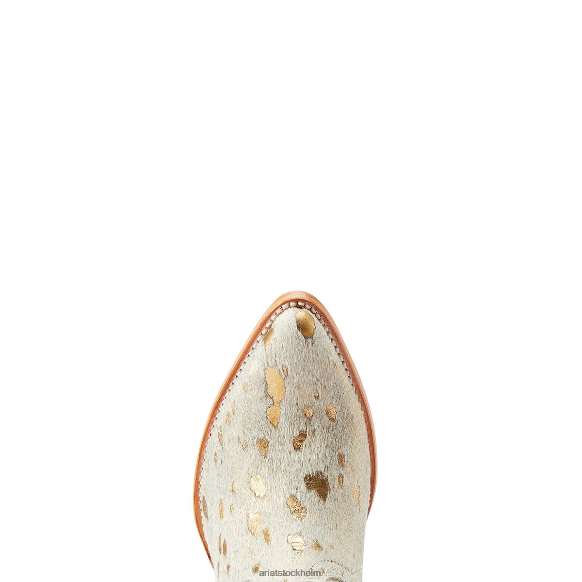 Skodon Ariat bandida westernstövel vitt metalliskt hår på kvinnor F04842262