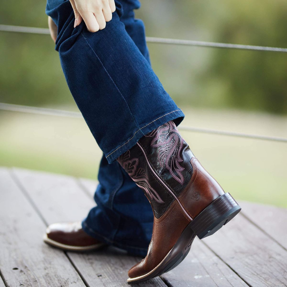 Skodon Ariat edgewood westernstövel mörkt bagage kvinnor F04842189