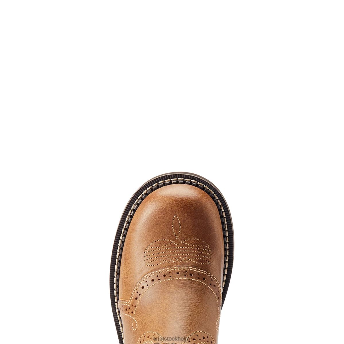 Skodon Ariat fatbaby heritage farrah western stövel kustnära solbränna/filttryck kvinnor F04842187