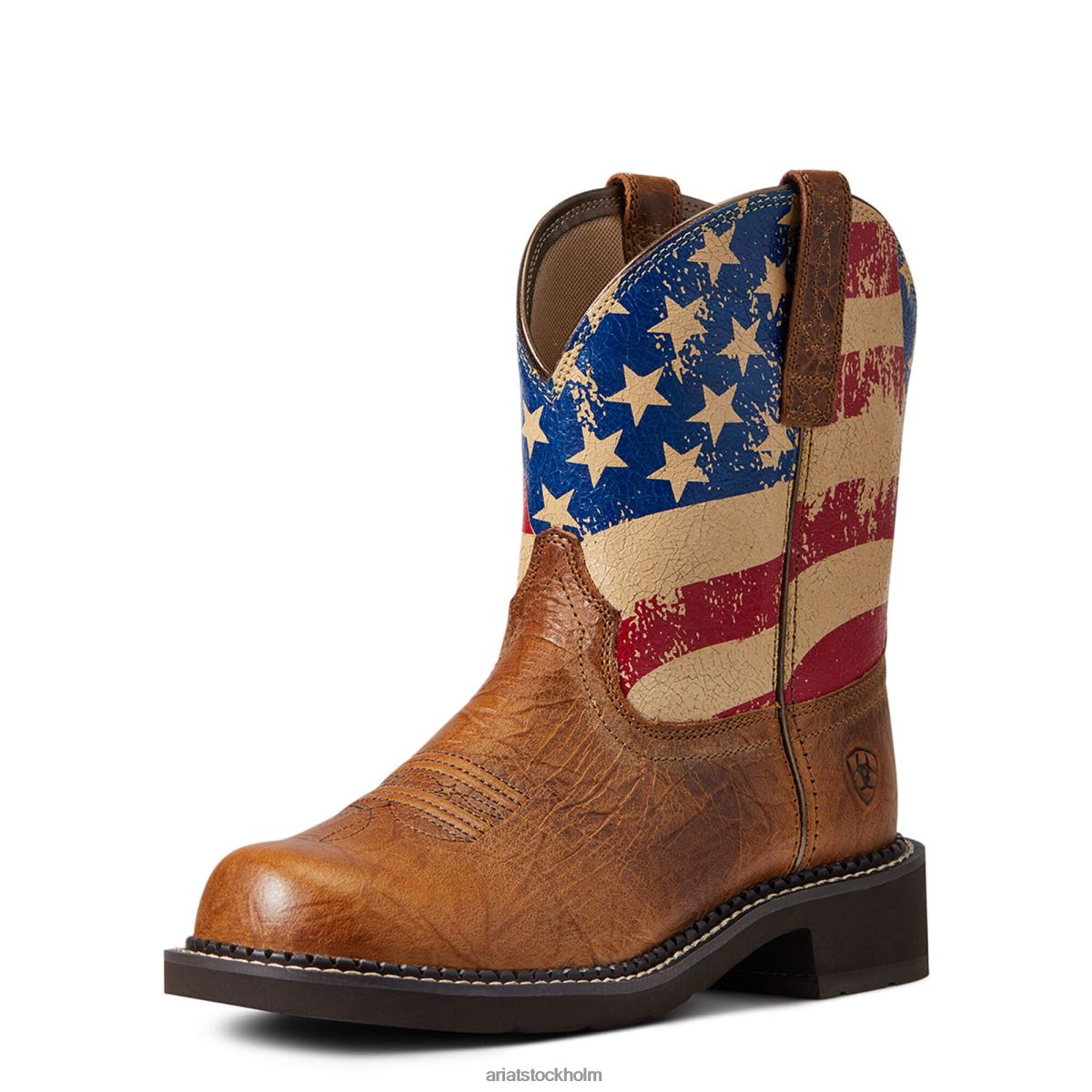 Skodon Ariat fatbaby heritage patriot western boot krackelerad gurkmeja kvinnor F04842263