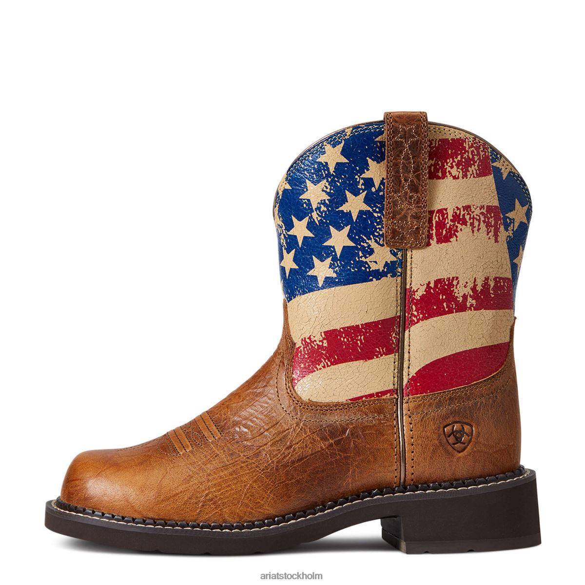 Skodon Ariat fatbaby heritage patriot western boot krackelerad gurkmeja kvinnor F04842263