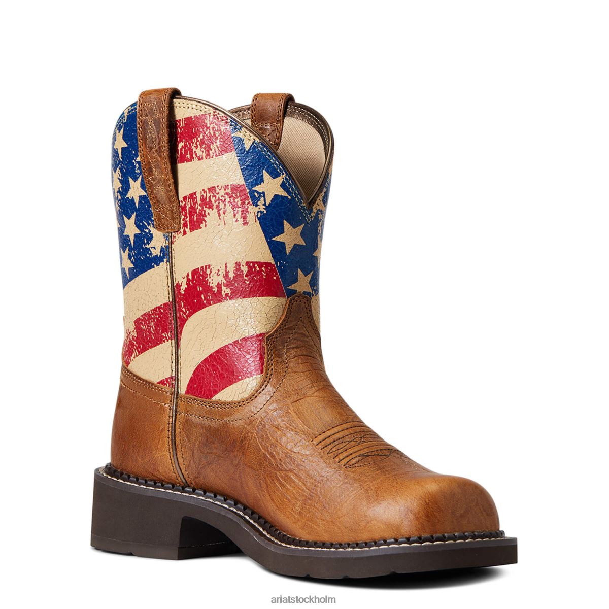 Skodon Ariat fatbaby heritage patriot western boot krackelerad gurkmeja kvinnor F04842263