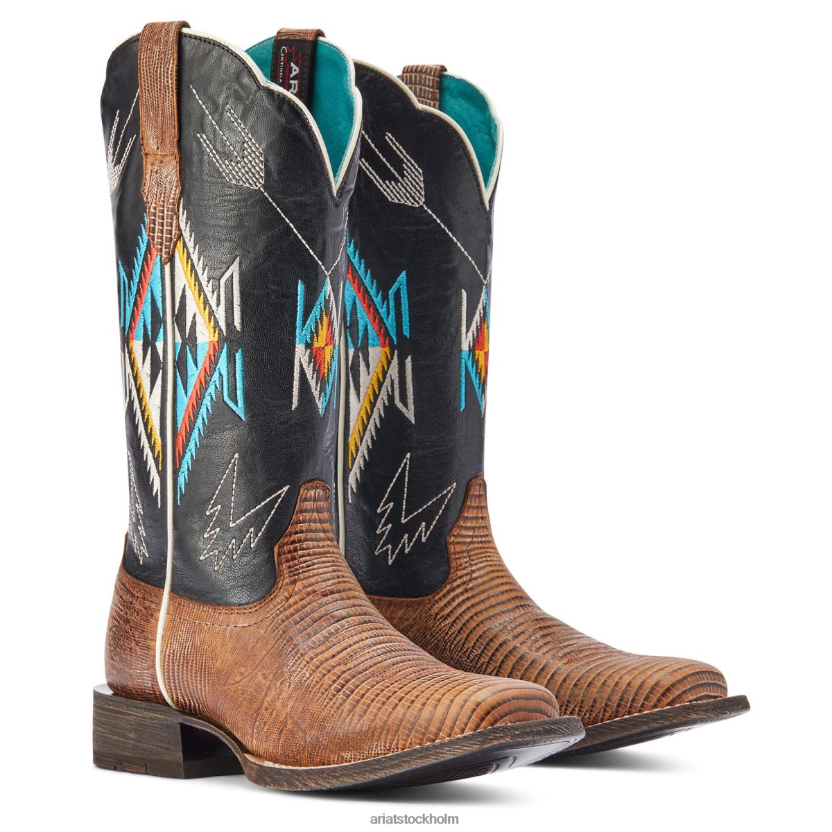 Skodon Ariat frontier chimayo westernstövel kona brun kvinnor F04842353