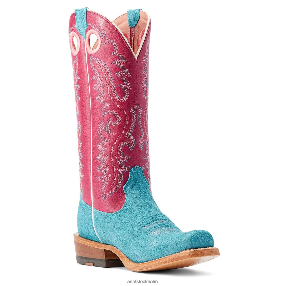 Skodon Ariat futurity boon western stövel himmelsblå rakt igenom kvinnor F04842215