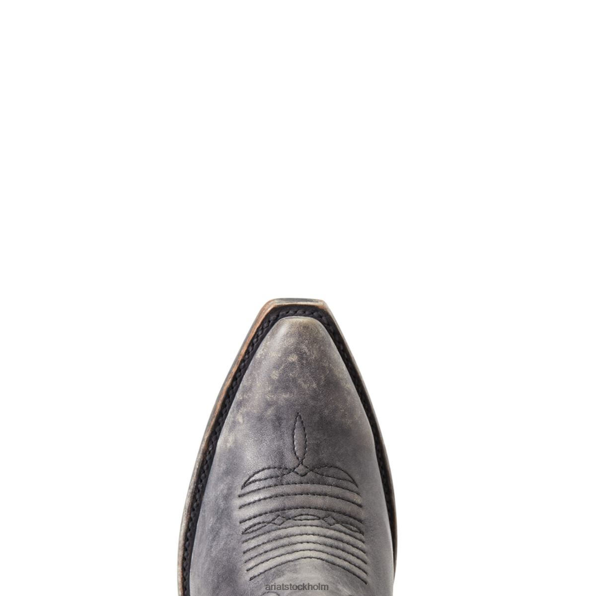 Skodon Ariat hasselbrun westernstövel naturligt bedrövad svart kvinnor F04842236