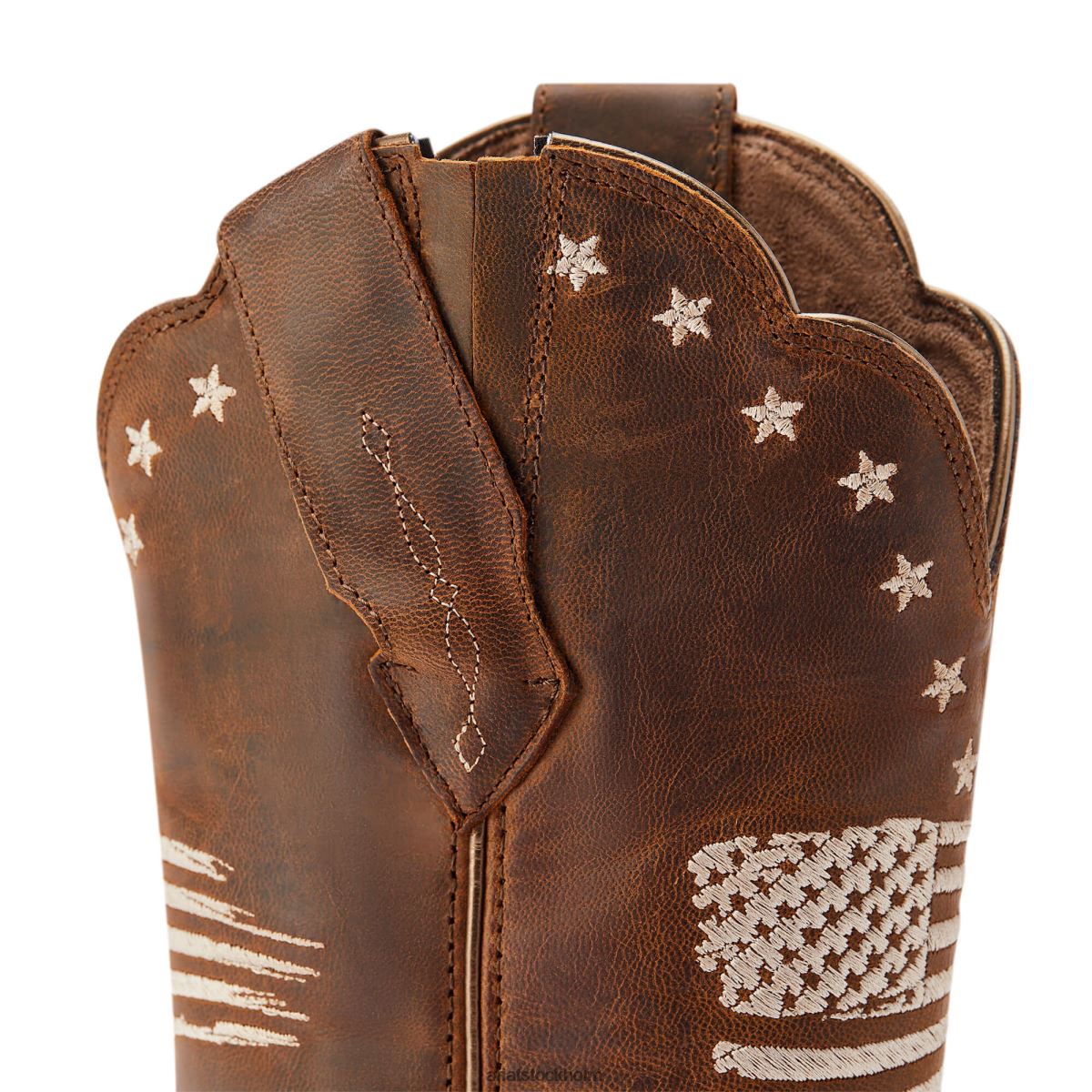 Skodon Ariat heritage r toe liberty stretchfit westernstövel fräck brun kvinnor F04842283