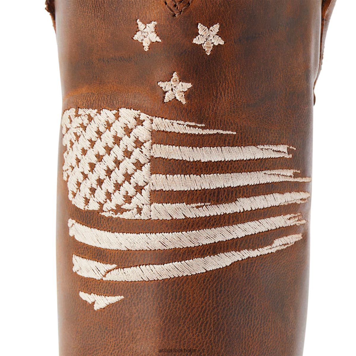 Skodon Ariat heritage r toe liberty stretchfit westernstövel fräck brun kvinnor F04842283