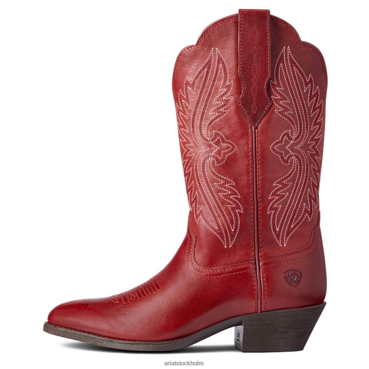 Skodon Ariat heritage r toe stretchfit westernstövel rosa röd kvinnor F04842093
