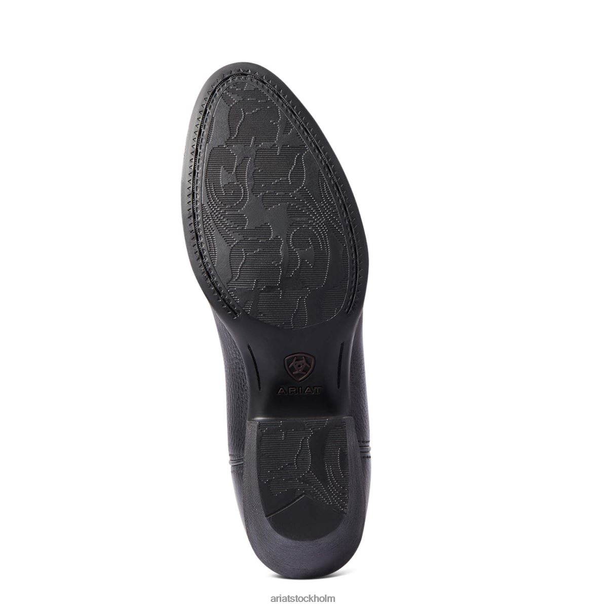 Skodon Ariat heritage r toe stretchfit westernstövel svart deertan kvinnor F04842094