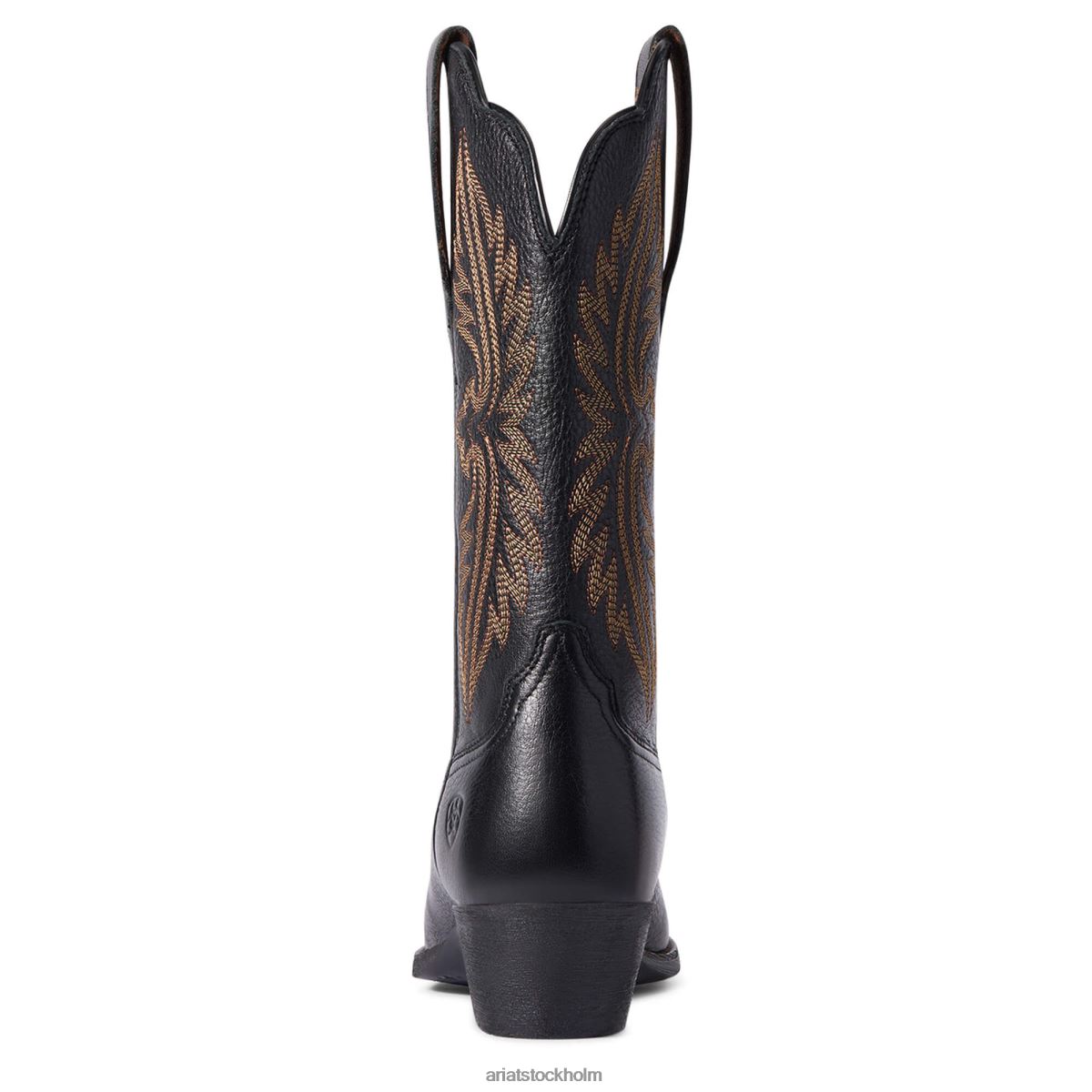 Skodon Ariat heritage r toe stretchfit westernstövel svart deertan kvinnor F04842094