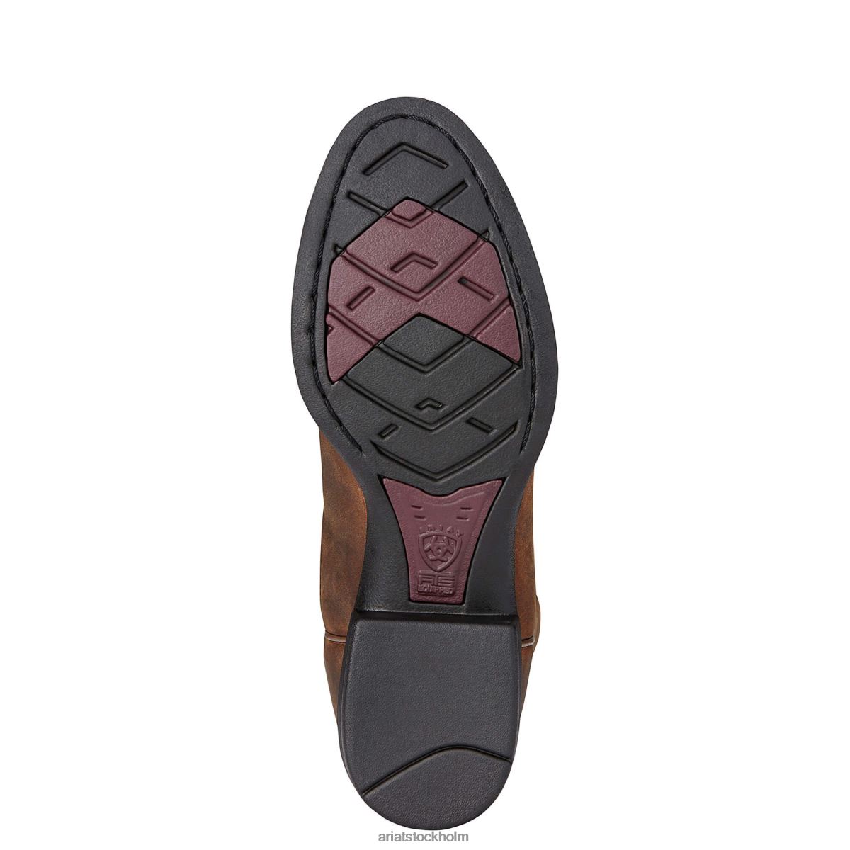 Skodon Ariat heritage roper westernstövel bedrövad brun kvinnor F04842106