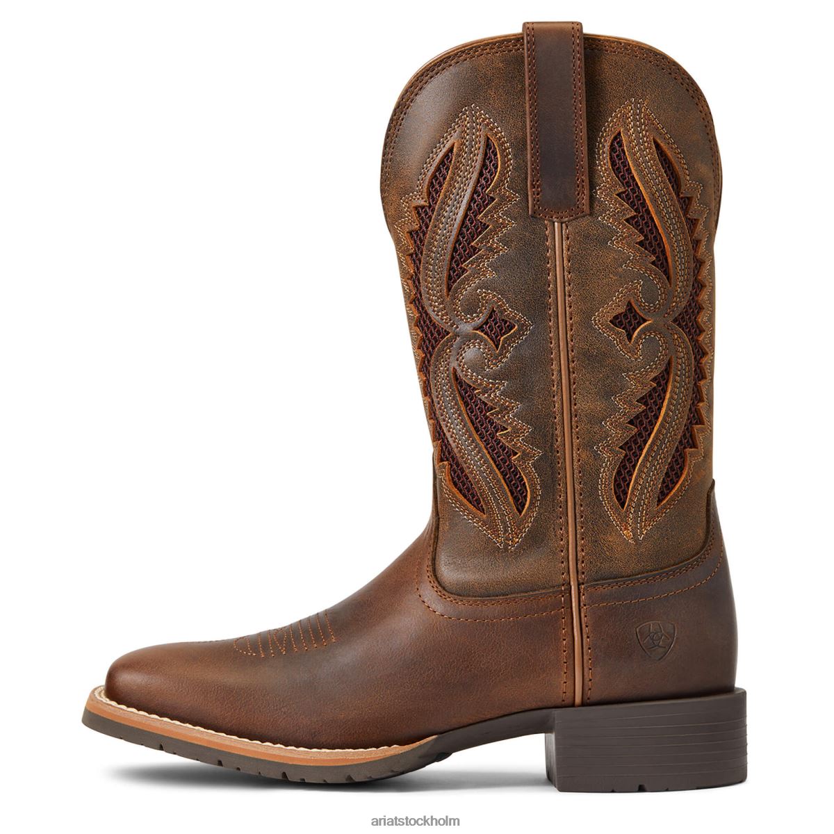 Skodon Ariat hybrid rancher venttek 360 grader westernstövel bedrövad solbränna/tryffel kvinnor F04842097