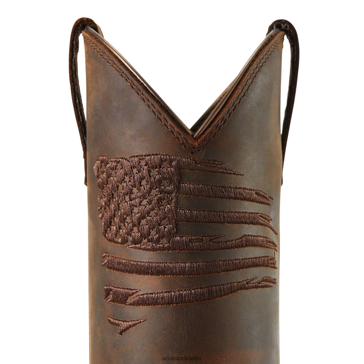 Skodon Ariat hymn patriot western stövel bedrövad brun kvinnor F04842170