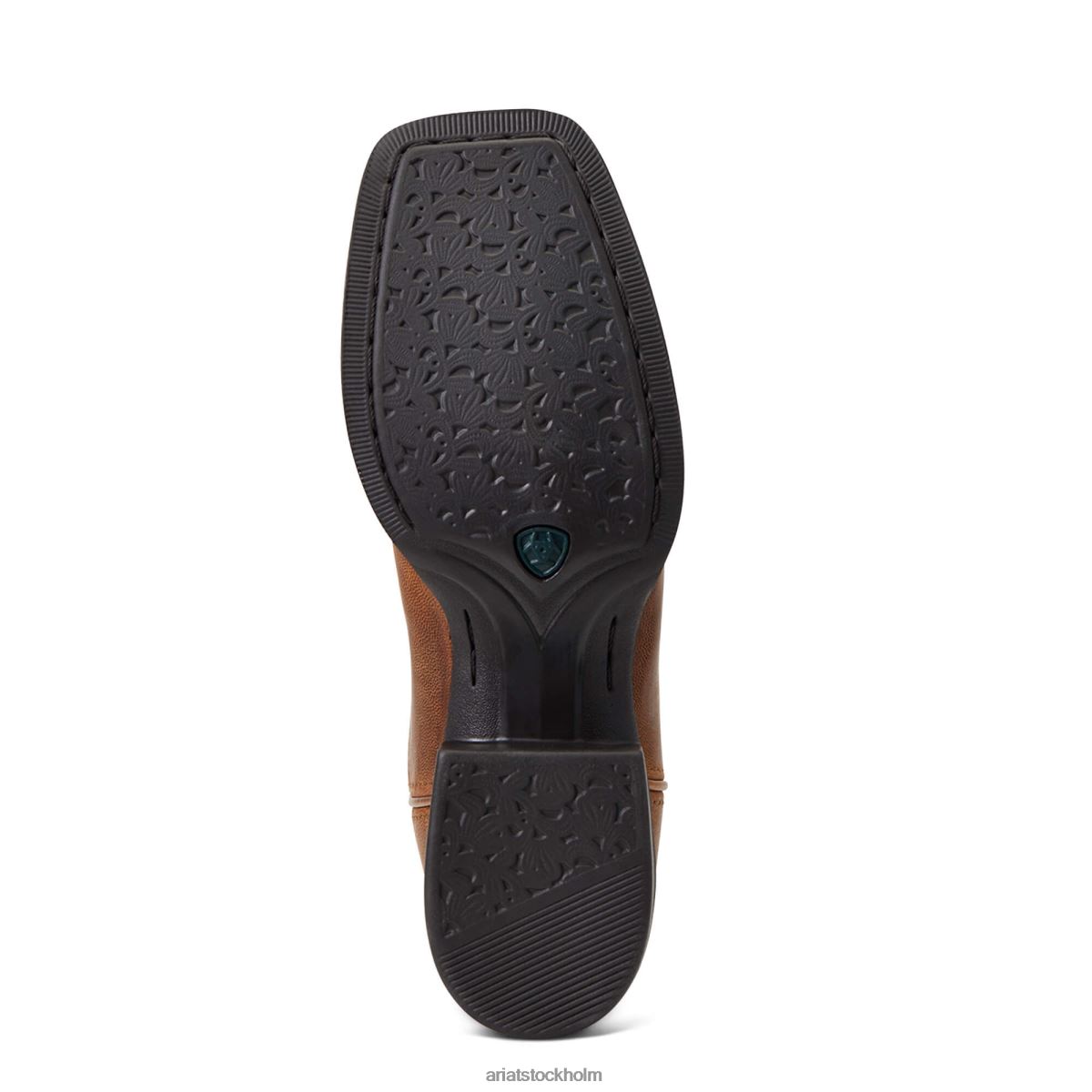 Skodon Ariat runda upp bred fyrkantig tå westernstövel pärlbrun kvinnor F04842126