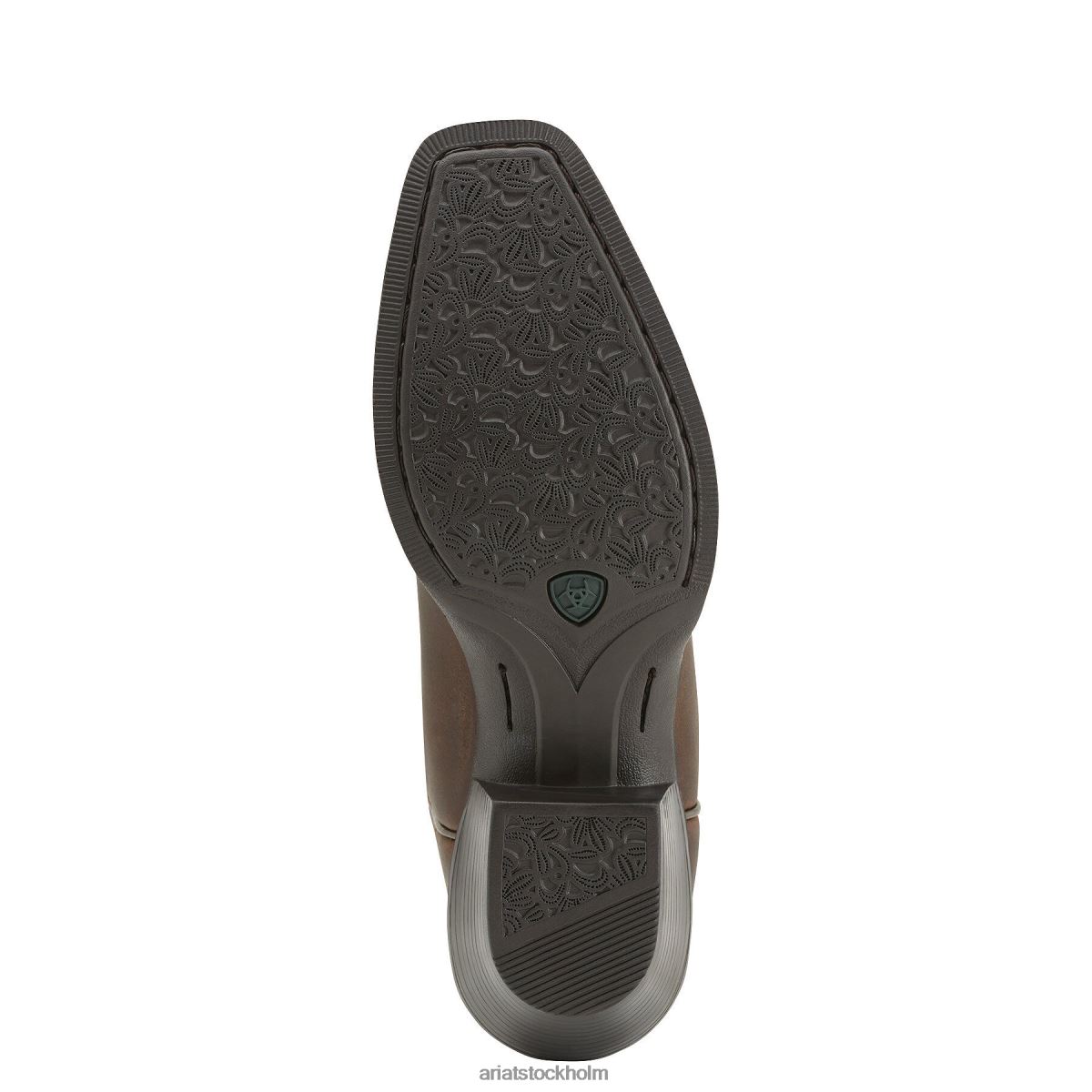 Skodon Ariat runda upp fyrkantig västernstövel pulverbrunt kvinnor F04842122