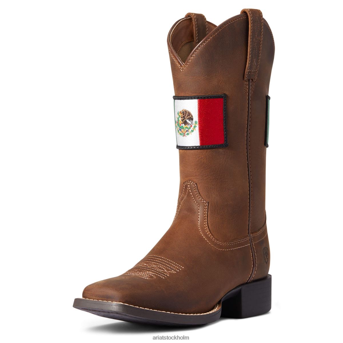 Skodon Ariat runda upp orgullo mexicano westernstövel bedrövad brun kvinnor F04842124