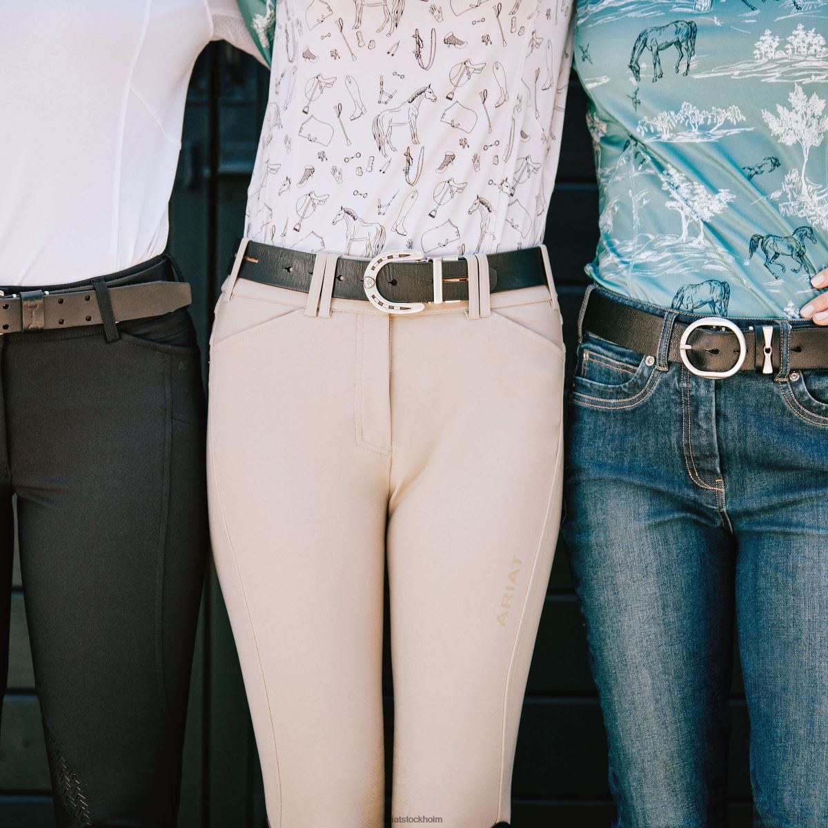 Tillbehör Ariat kungligt vändbart bälte svart brun kvinnor F04843745