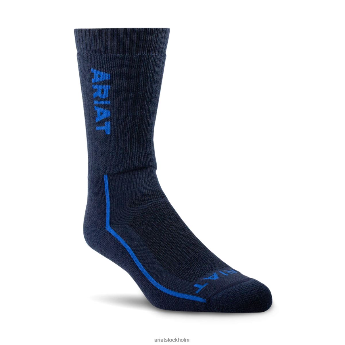 Tillbehör Ariat tungvikts merinoull stål tå prestanda arbetsstrumpa Marin kvinnor F04843718