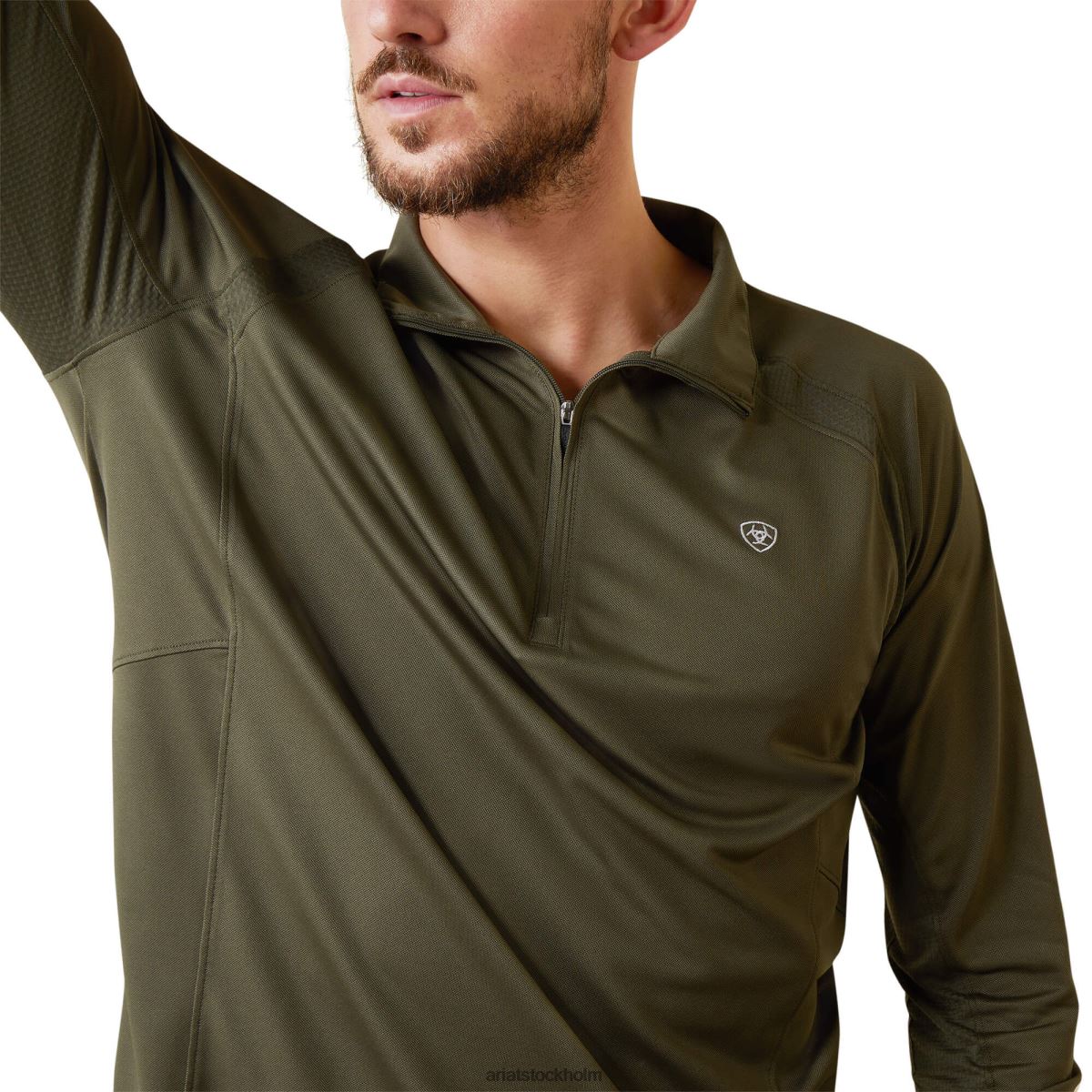 blast Ariat sunstopper 1/4 dragkedja baslager skalbagge män F0484870