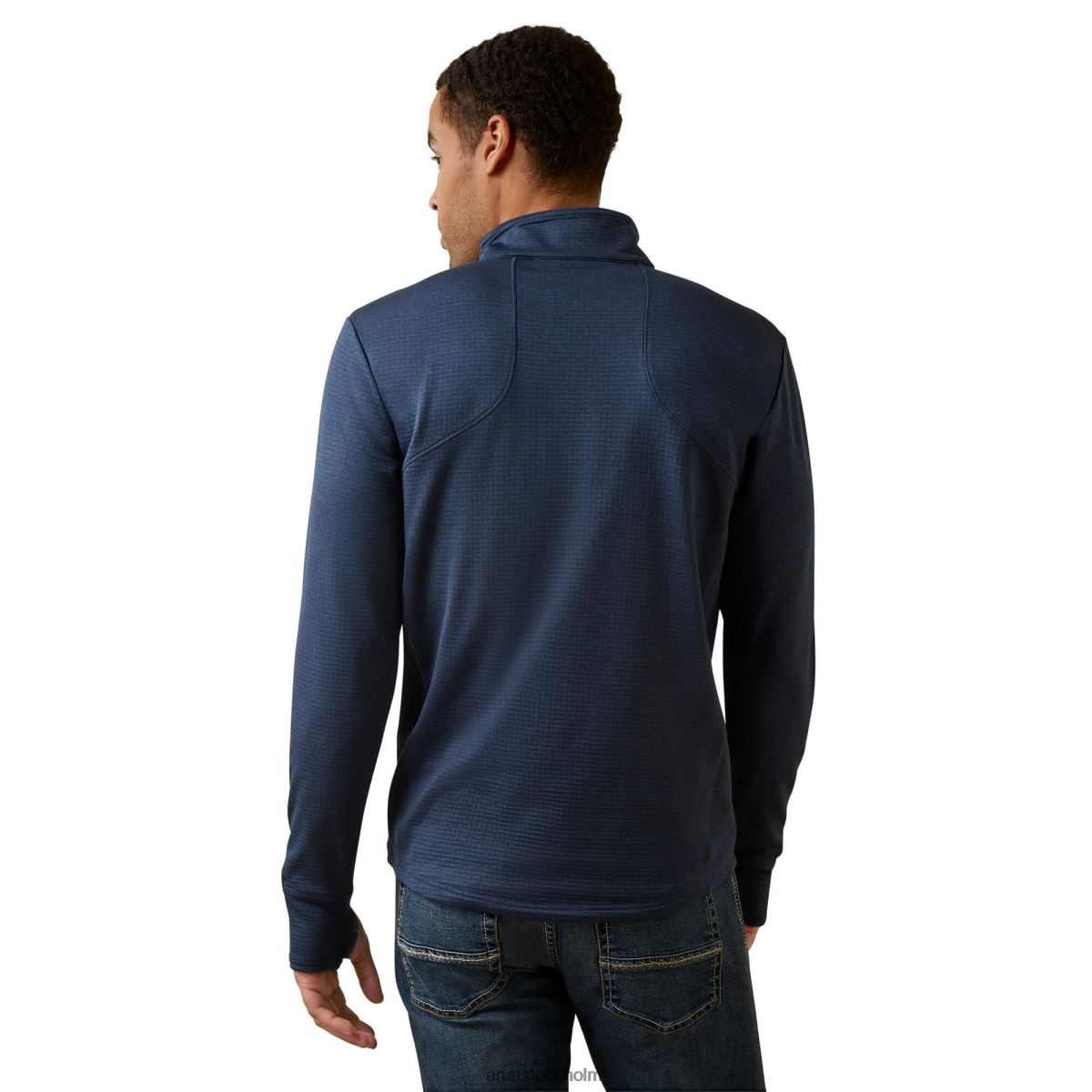 blast Ariat team gridwork 1/4 zip baselayer Marin män F04841675
