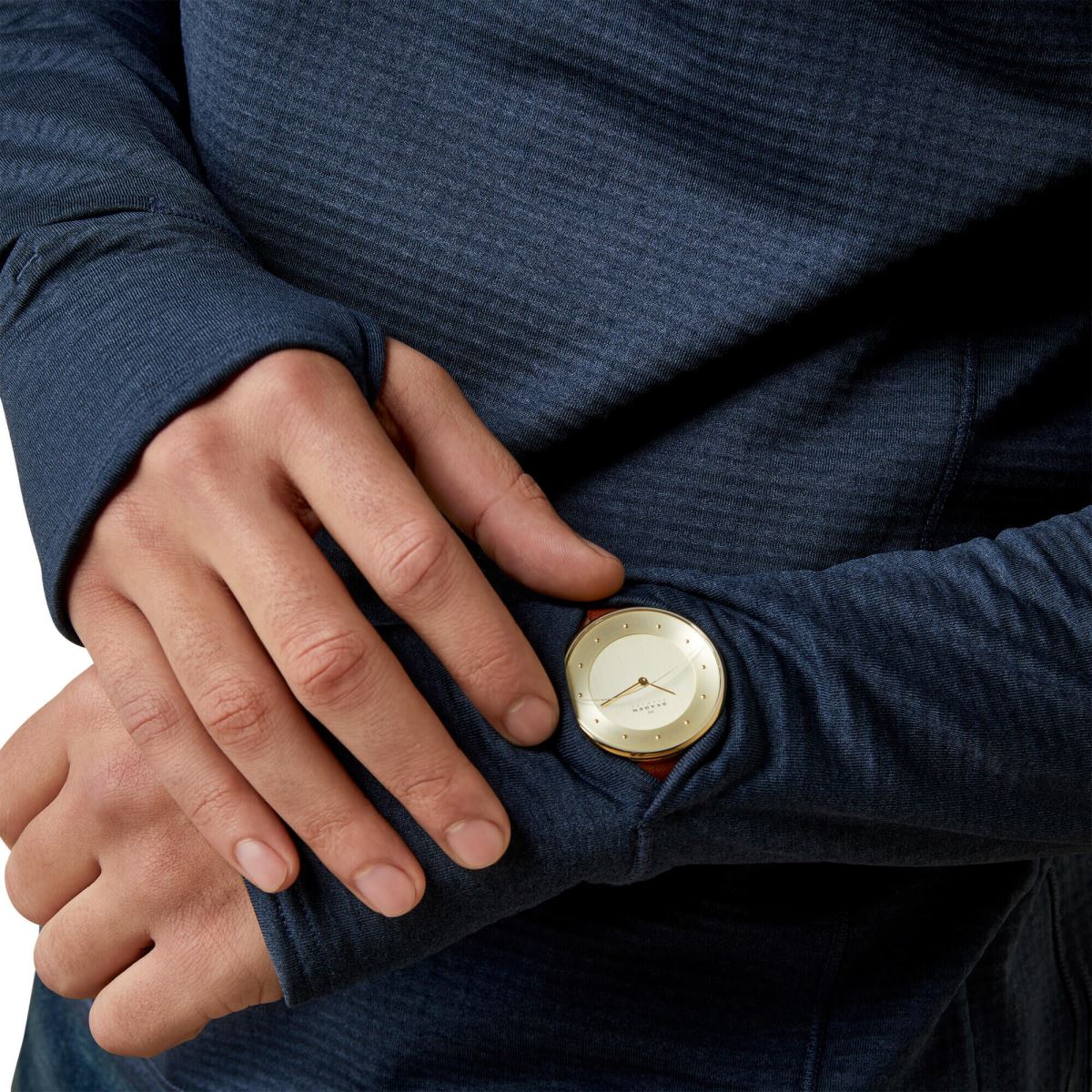 blast Ariat team gridwork 1/4 zip baselayer Marin män F04841675