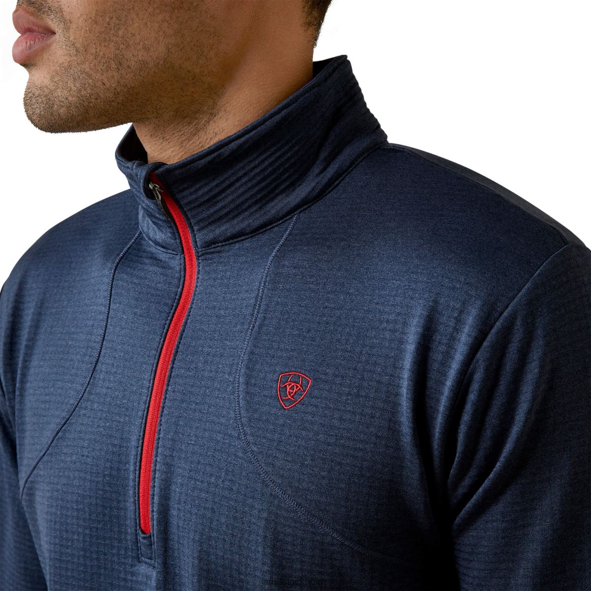 blast Ariat team gridwork 1/4 zip baselayer Marin män F04841675