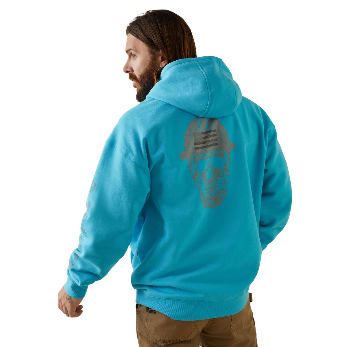 blast Ariat armeringsjärn hoodie med grov hals ungkarls knappljung män F04841386