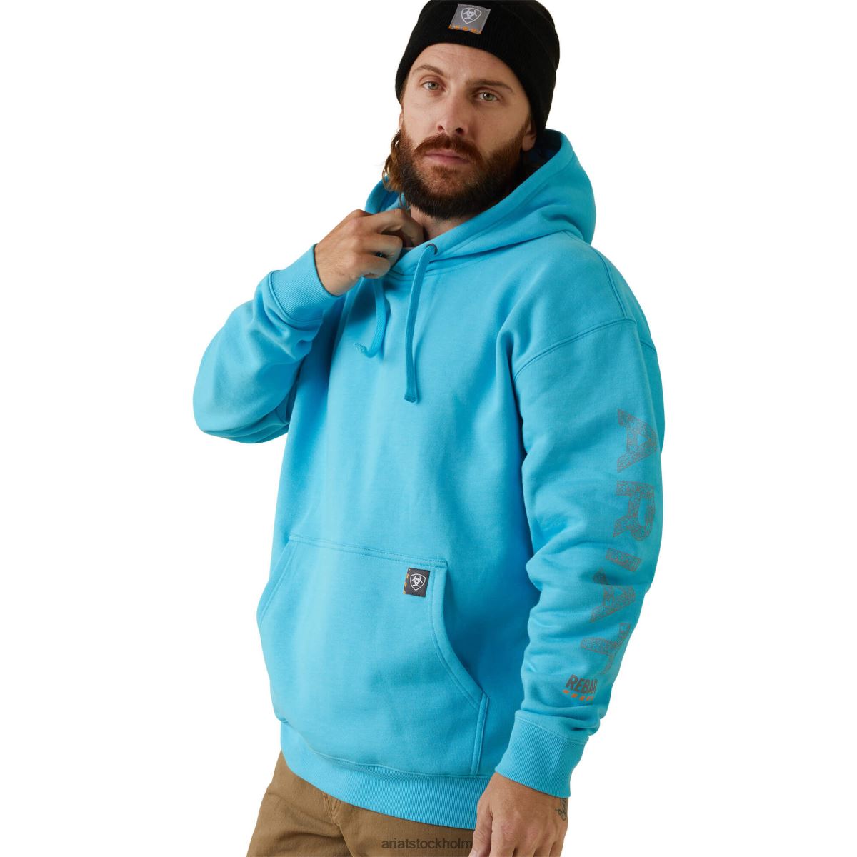 blast Ariat armeringsjärn hoodie med grov hals ungkarls knappljung män F04841386