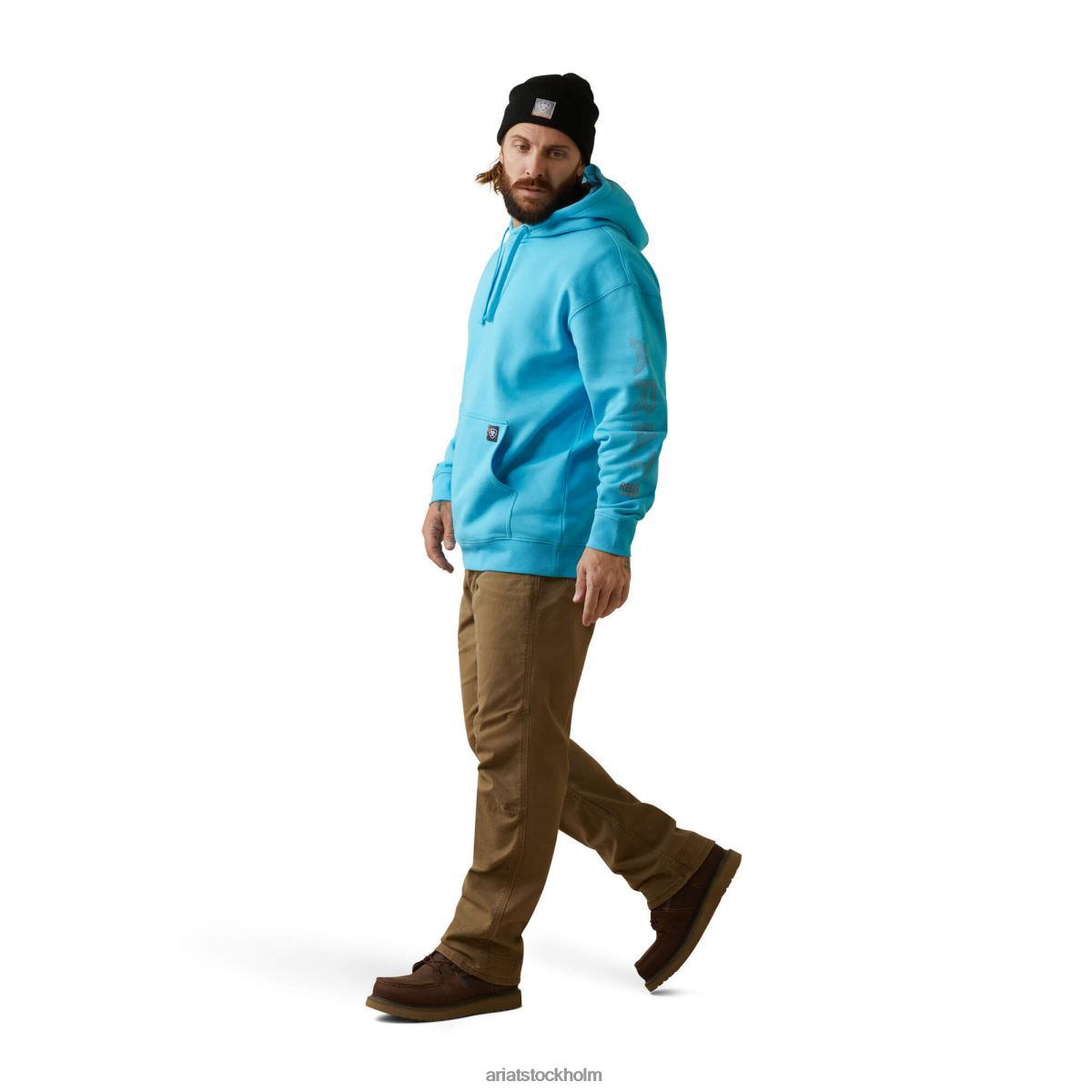 blast Ariat armeringsjärn hoodie med grov hals ungkarls knappljung män F04841386