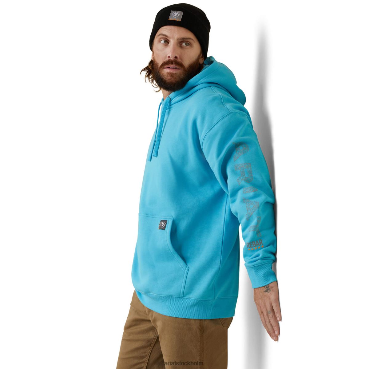 blast Ariat armeringsjärn hoodie med grov hals ungkarls knappljung män F04841386