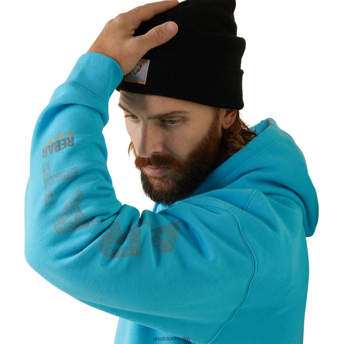 blast Ariat armeringsjärn hoodie med grov hals ungkarls knappljung män F04841386