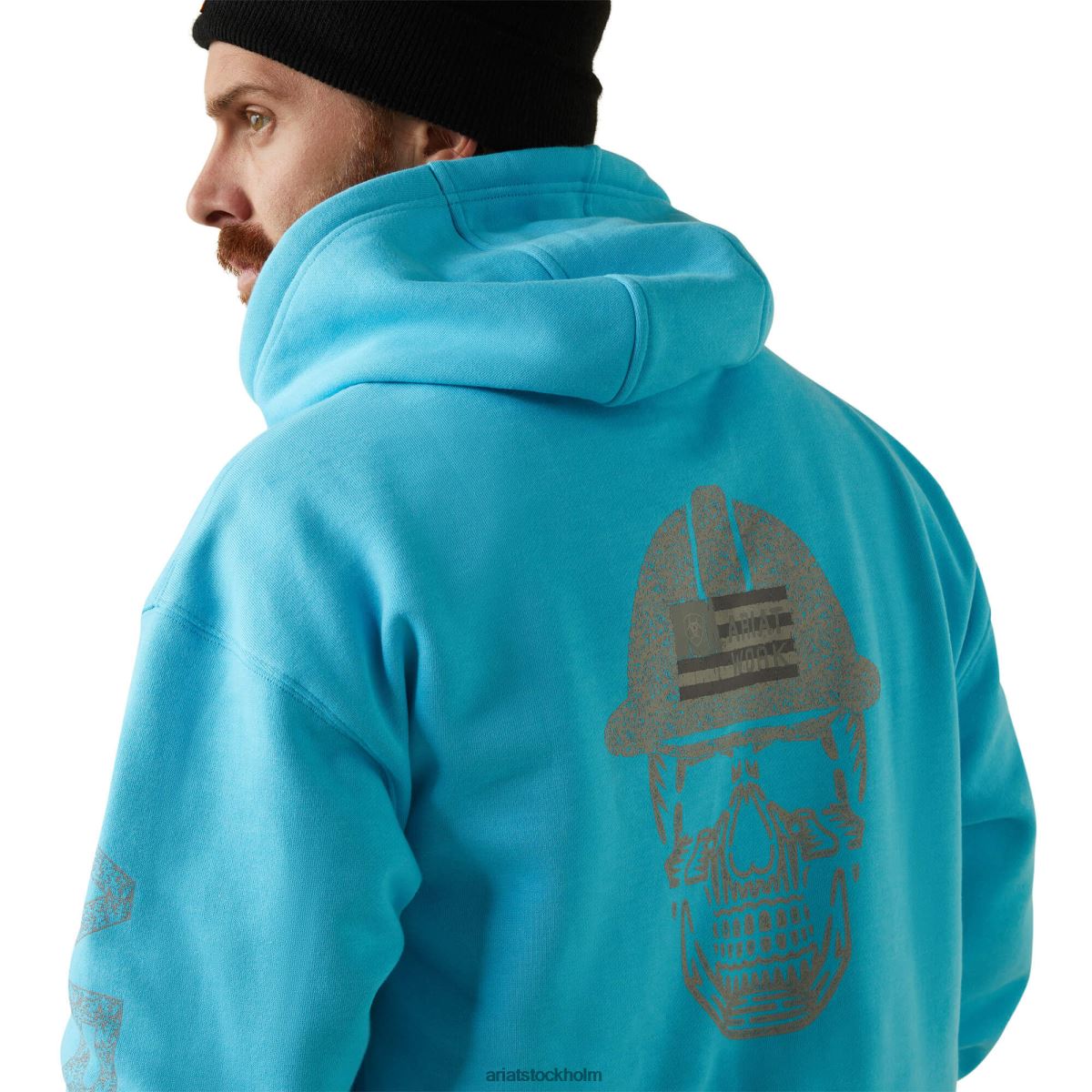 blast Ariat armeringsjärn hoodie med grov hals ungkarls knappljung män F04841386