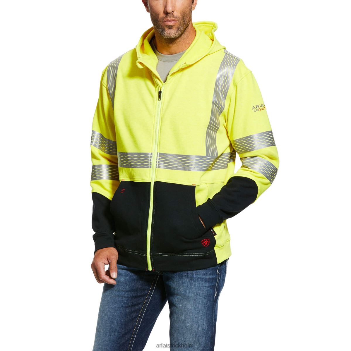 blast Ariat fr hi-vis hoodie högt dvs gult män F04841464