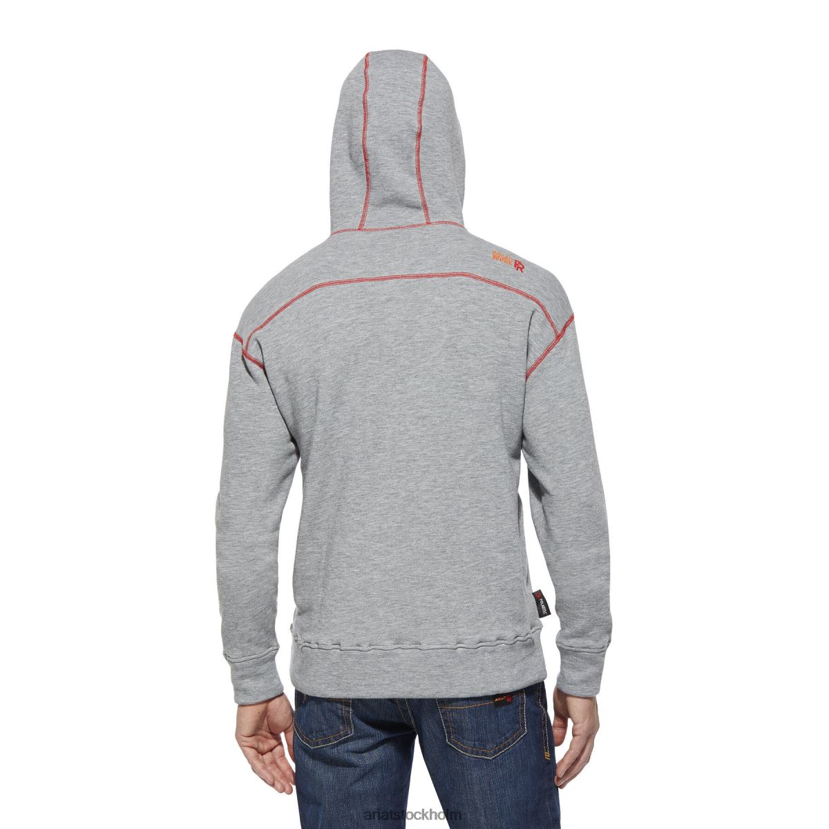blast Ariat fr polartec hoodie gråmelerad män F04841476