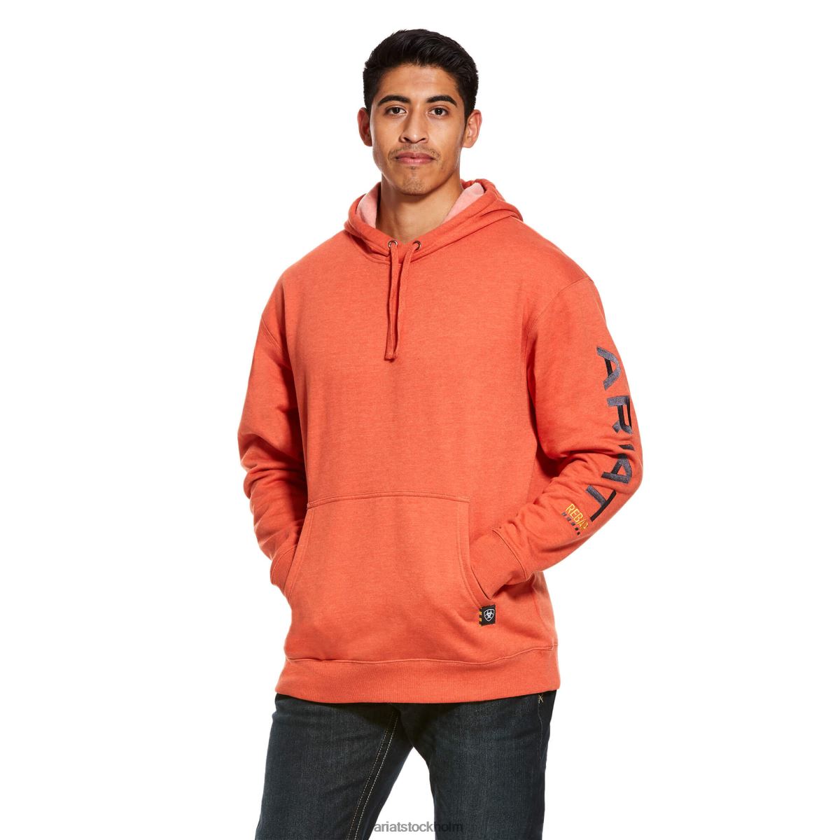 blast Ariat grafisk hoodie i armeringsjärn vulkanisk ljung män F04841450