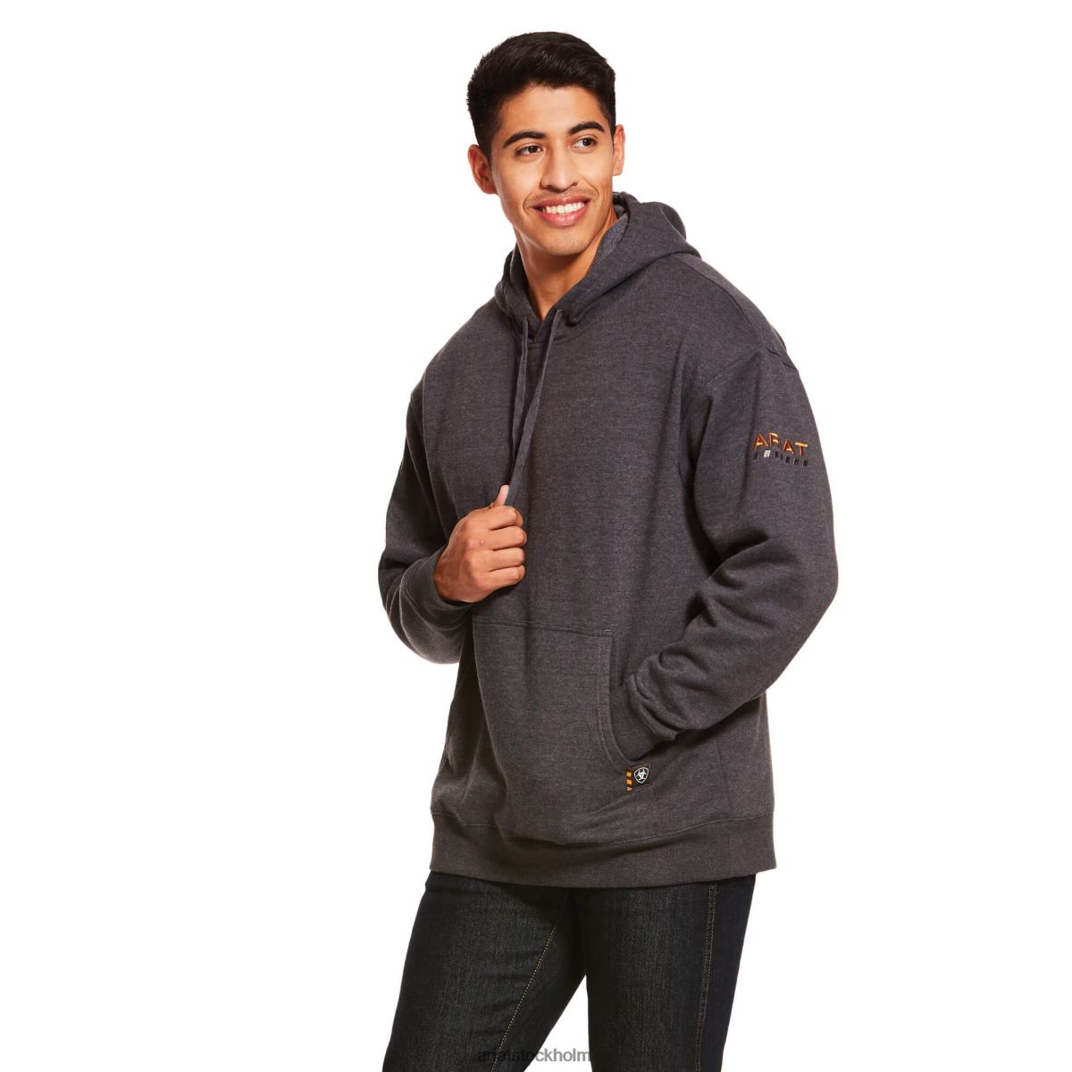 blast Ariat hoodie för armeringsjärn träkol män F04841456